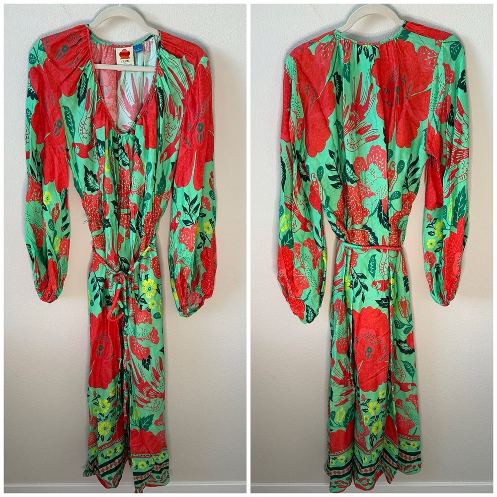 FARM Rio Poppy Print Maxi Dress SZ XL - Picture 2 of 8